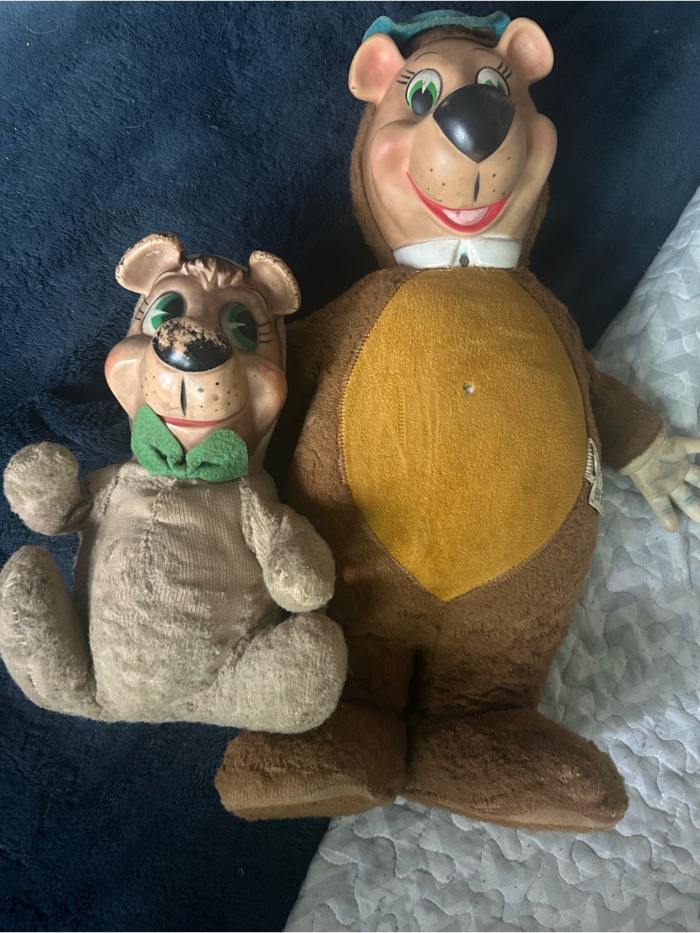 Huckleberry hound and Boo Boo Bear plush